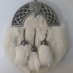 New Antique Celtic Shield White Rabbit Sporran