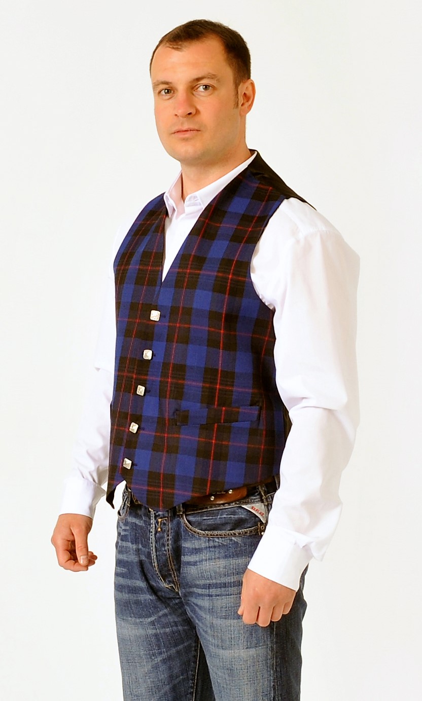Rangers Tartan Waistcoat 2 Rangers Tartan Waistcoat