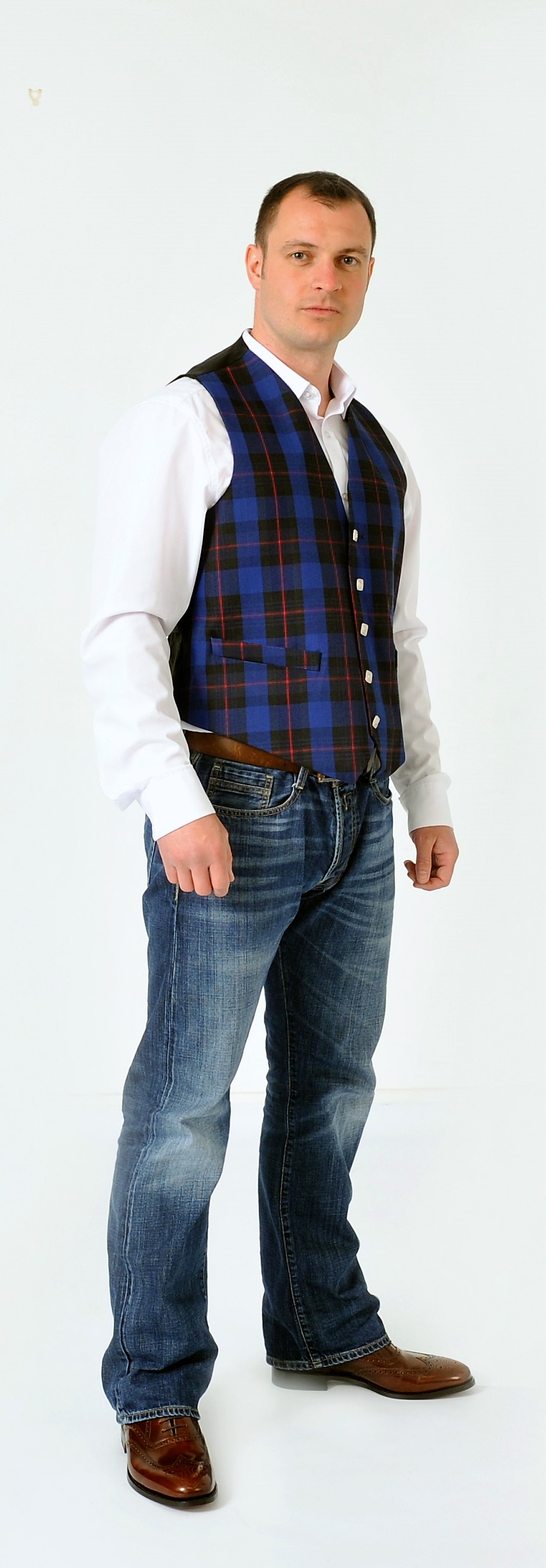 Rangers Tartan Waistcoat 3 Rangers Tartan Waistcoat